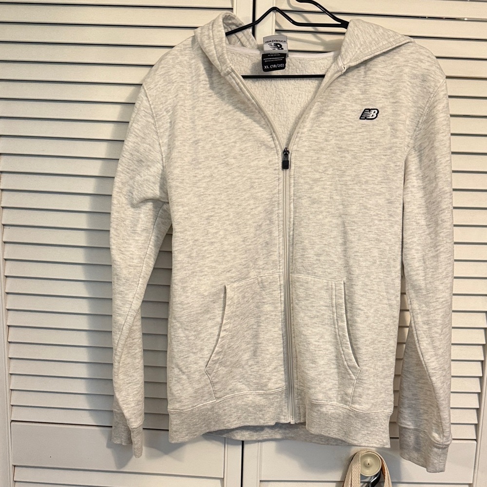 New Balance Light Gray Hoodie
